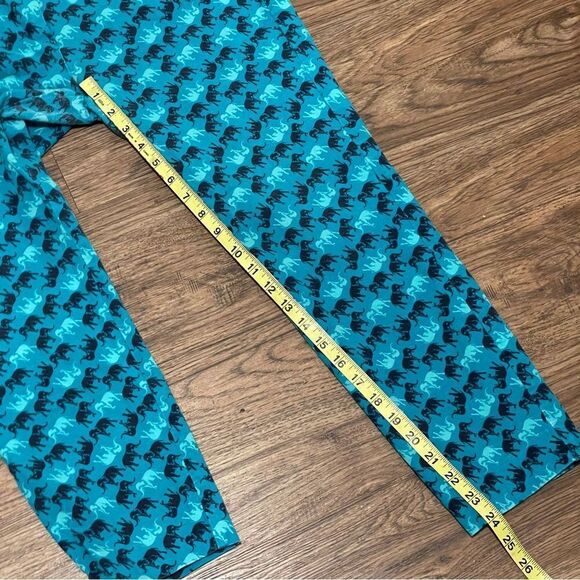 New York & Co The Audrey Pant Slim Leg Ankle 4 Way Stretch Teal Elephants Sz 10 - Picture 7 of 10